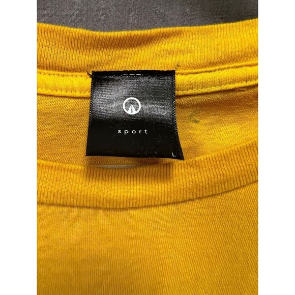 UNKNWN‎ Sport Shirt Adult Large Yellow Purple  Short Sleeve Pullover Tee Mens - Picture 5 of 9